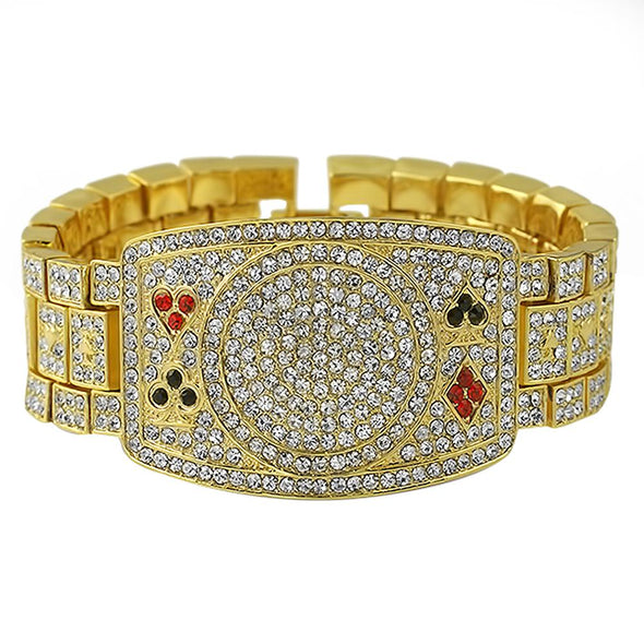 Texas Hold Em Poker Gold Bracelet