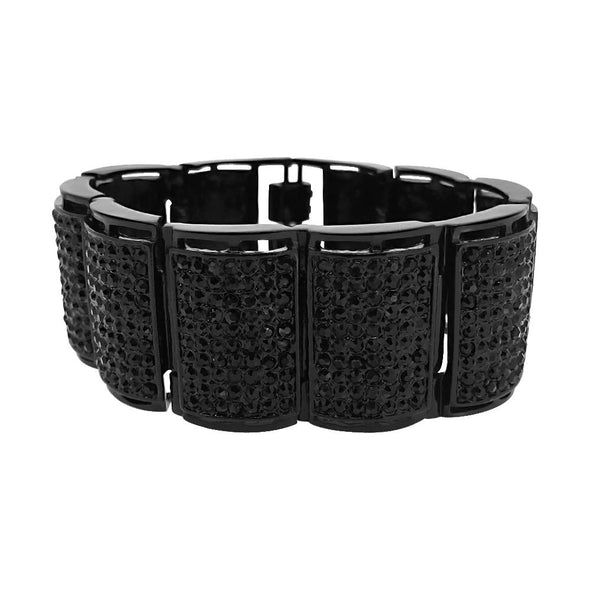 Thick Rolls Black Bracelet