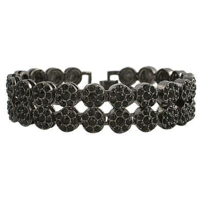 Cluster Black 2 Row Bracelet