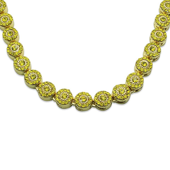 Cluster Necklace 1200 Stones Lemonade