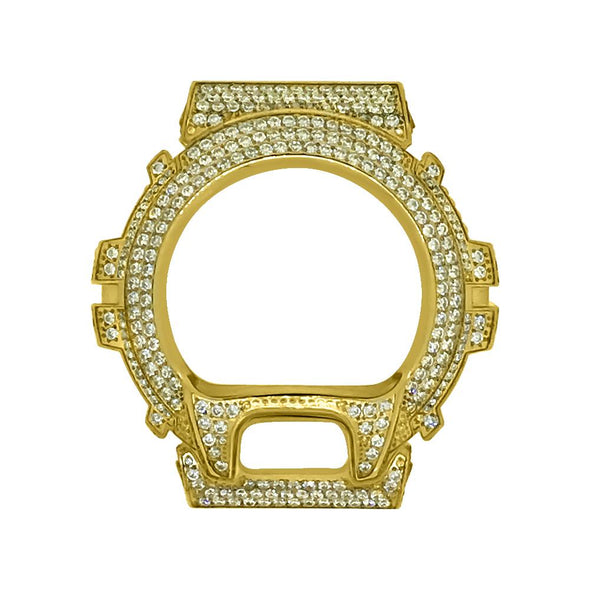 Gold CZ Stainless Steel Bezel Case For Casio G Shock DW6900