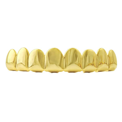 8 Tooth Gold Grillz Top