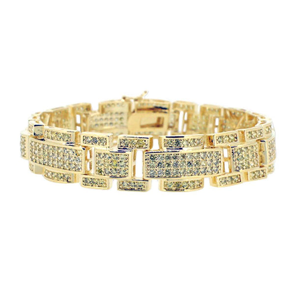 Lemonade Blocky CZ Micro Pave Bracelet