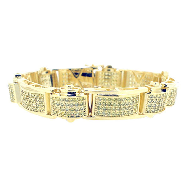 Domed Lemonade Micro Pave CZ Bracelet