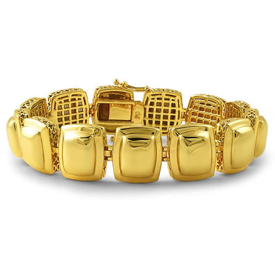 Gold Metal Gem Illusion Bracelet