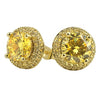 Solitaire Center Micro Pave CZ Bling Bling Earrings