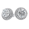 Solitaire Center Micro Pave CZ Bling Bling Earrings