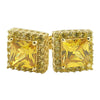 Micro Pave Square Cut CZ Bling Bling Earrings