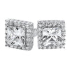 Micro Pave Square Cut CZ Bling Bling Earrings