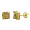 Mini Cube Micro Pave CZ Bling Bling Earrings