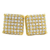 Large Cube Micro Pave CZ Bling Bling Earrings