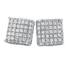 Large Cube Micro Pave CZ Bling Bling Earrings