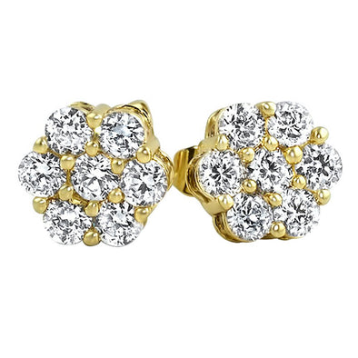 Popular Large Cluster Micro Pave CZ Bling Bling Earrings