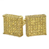 3D XL Box Micro Pave CZ Bling Bling Earrings