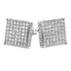 3D XL Box Micro Pave CZ Bling Bling Earrings