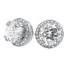 Solitaire Big Shine Micro Pave CZ Bling Bling Earrings