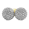 3D Domed Micro Pave CZ Bling Bling Earrings