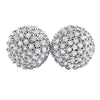 3D Domed Micro Pave CZ Bling Bling Earrings