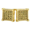 Medium Box Micro Pave CZ Bling Bling Earrings