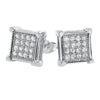 Medium Box Micro Pave CZ Bling Bling Earrings