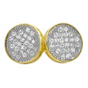 Medium Circle Micro Pave CZ Bling Bling Earrings