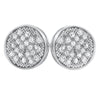 Medium Circle Micro Pave CZ Bling Bling Earrings