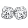 Princess Cut Designer Micro Pave CZ Bling Bling Earrings
