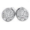 Small Circle Cluster Micro Pave CZ Bling Bling Earrings