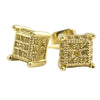 Cube 3D Micro Pave CZ Bling Bling Earrings