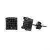 3D Thick Cube Micro Pave CZ Bling Bling Earrings