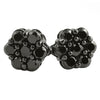 Large 3D Cluster Micro Pave CZ Bling Bling Earrings