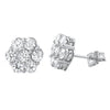 Large 3D Cluster Micro Pave CZ Bling Bling Earrings