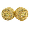 3D Cluster Circle Round Micro Pave CZ Bling Bling Earrings