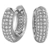Huggies Rounded Micro Pave CZ Bling Bling Earrings