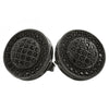 Domed Circles Micro Pave CZ Bling Bling Earrings