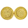 Domed Circles Micro Pave CZ Bling Bling Earrings