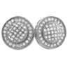 Domed Circles Micro Pave CZ Bling Bling Earrings