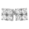 2 Row Box Micro Pave CZ Bling Bling Earrings