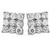 3 Row Box Micro Pave CZ Bling Bling Earrings