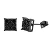 Square Cluster Micro Pave CZ Bling Bling Earrings