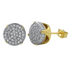 Illusion Solitaire Circle Micro Pave CZ Bling Bling Earrings