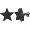 3D Star Micro Pave CZ Bling Bling Earrings