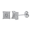 Kite Box Small Micro Pave CZ Bling Bling Earrings