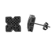 3D X Micro Pave CZ Bling Bling Earrings