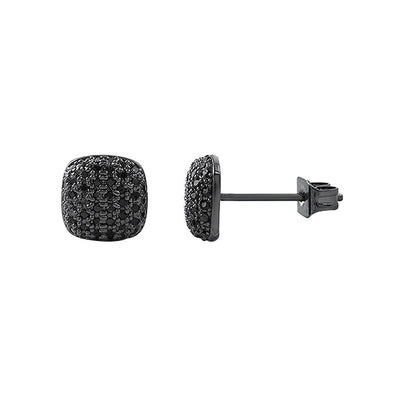 Small Domed Micro Pave CZ Bling Bling Earrings