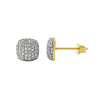 Small Domed Micro Pave CZ Bling Bling Earrings