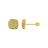 Small Domed Micro Pave CZ Bling Bling Earrings