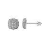 Small Domed Micro Pave CZ Bling Bling Earrings