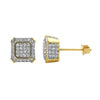 Fashion Cube Micro Pave CZ Bling Bling Earrings