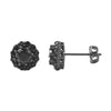 Ice Chunk Circle Micro Pave CZ Bling Bling Earrings